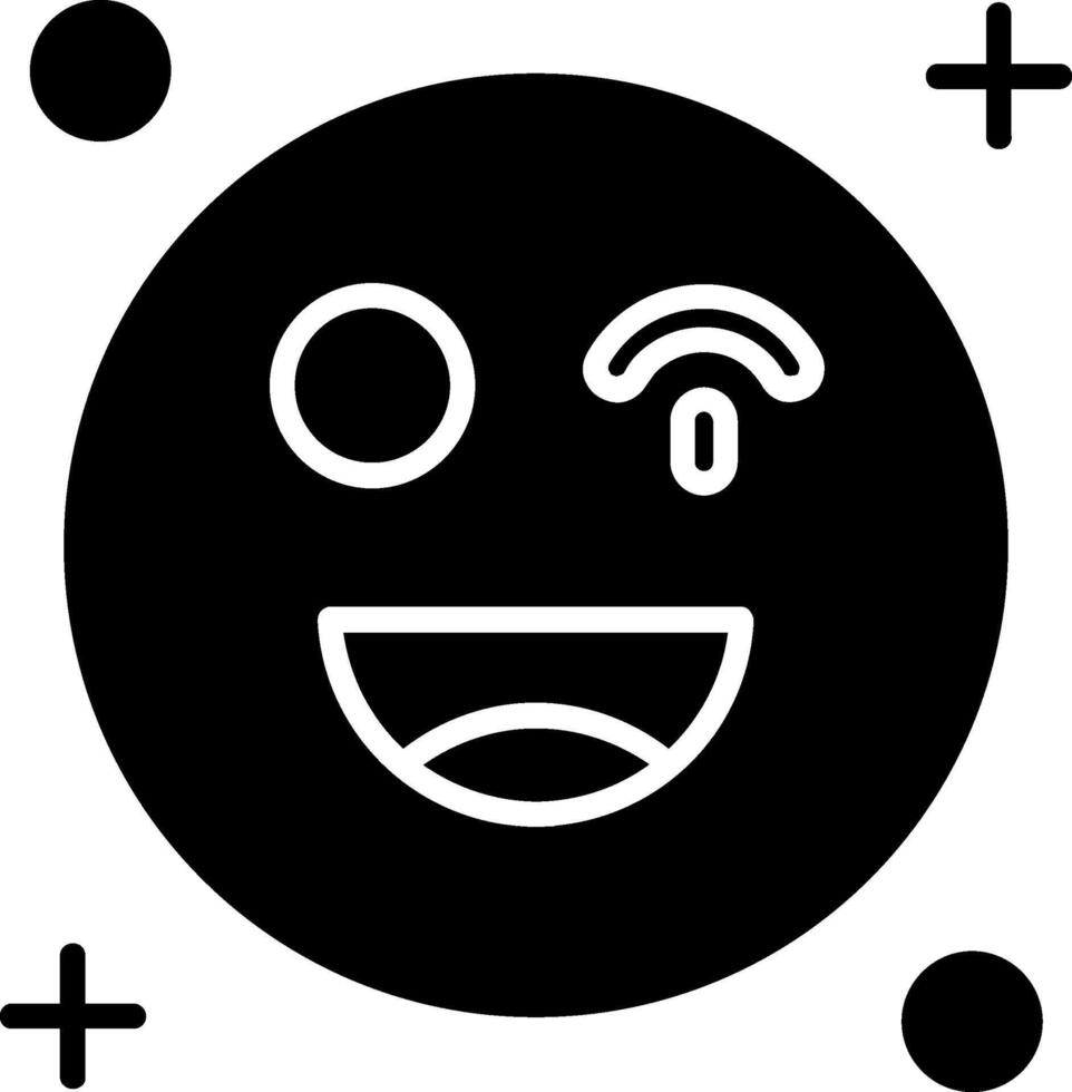 Wink Glyph Icon vector