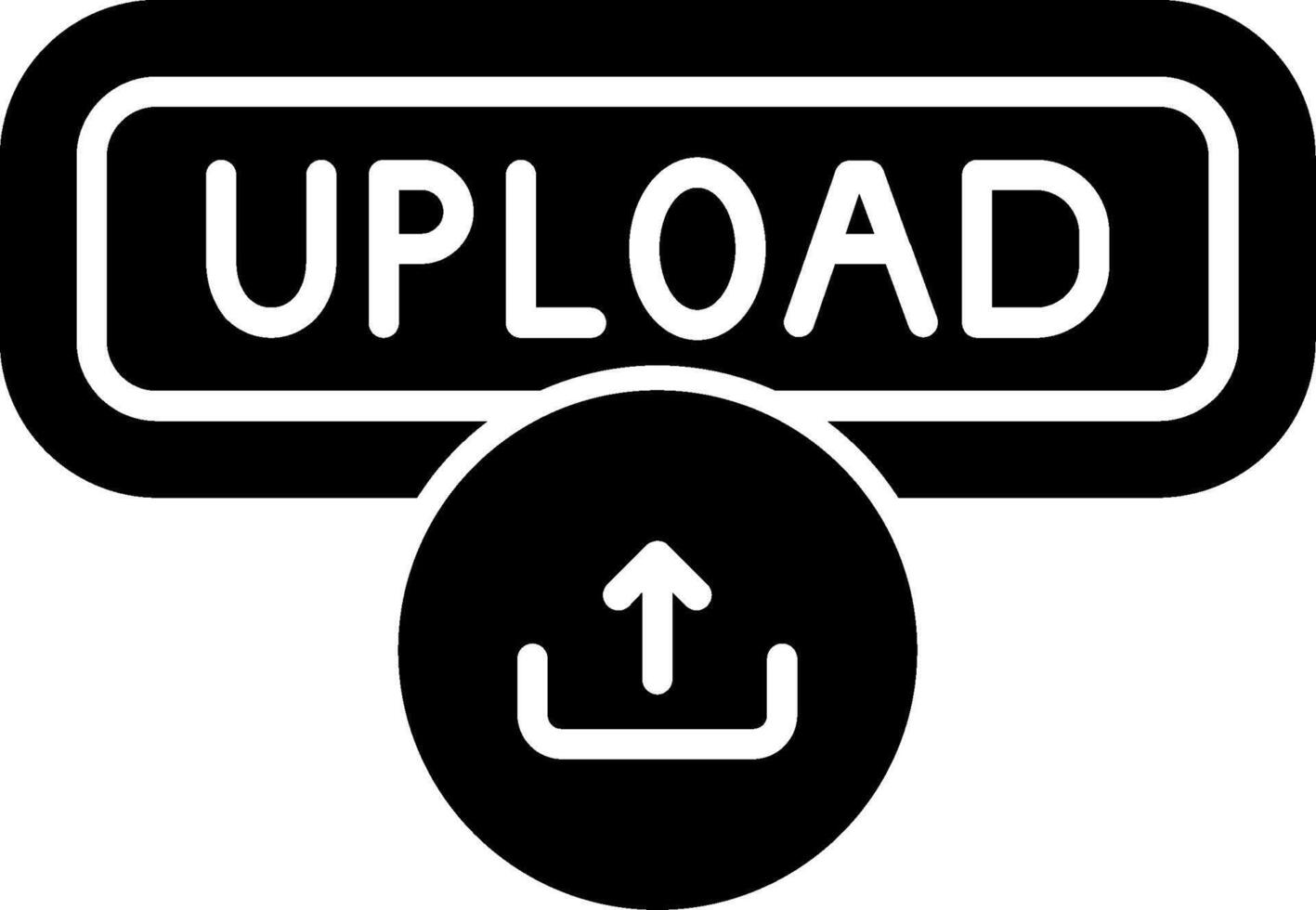 Upload Glyph Icon vector