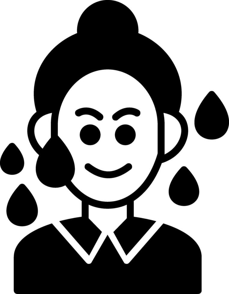 Sweating Glyph Icon vector