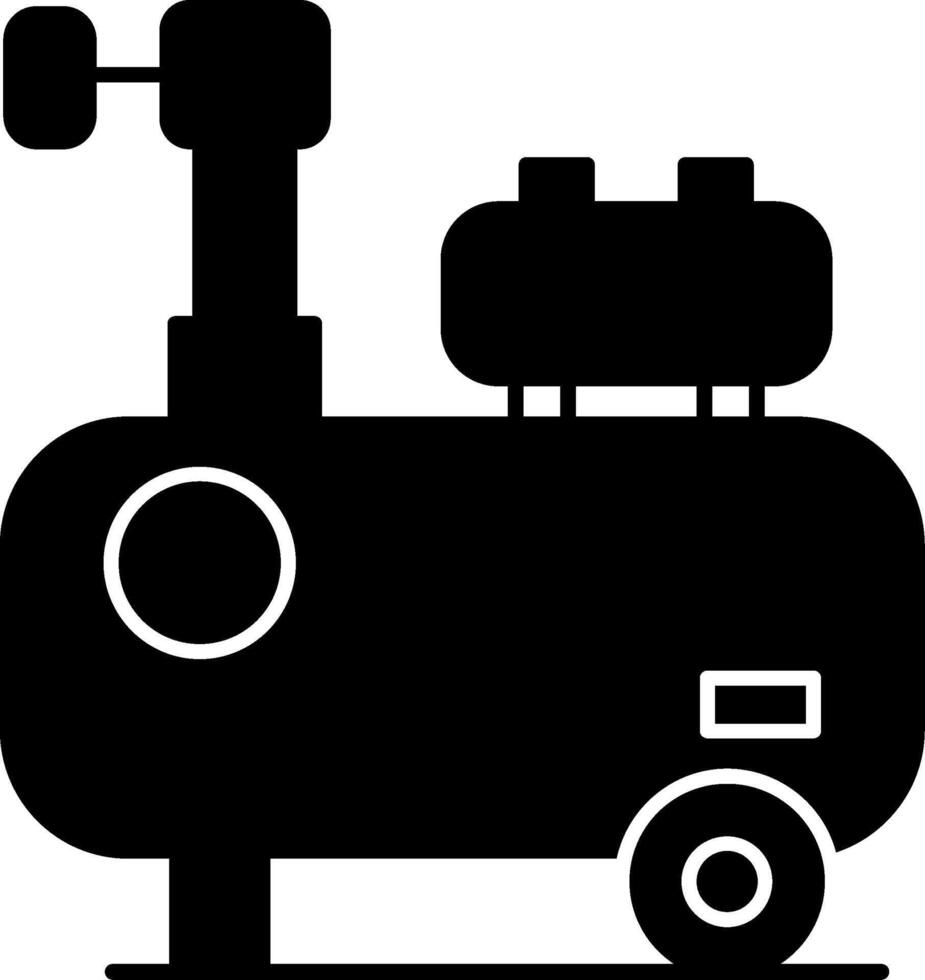 Air Compressor Glyph Icon vector