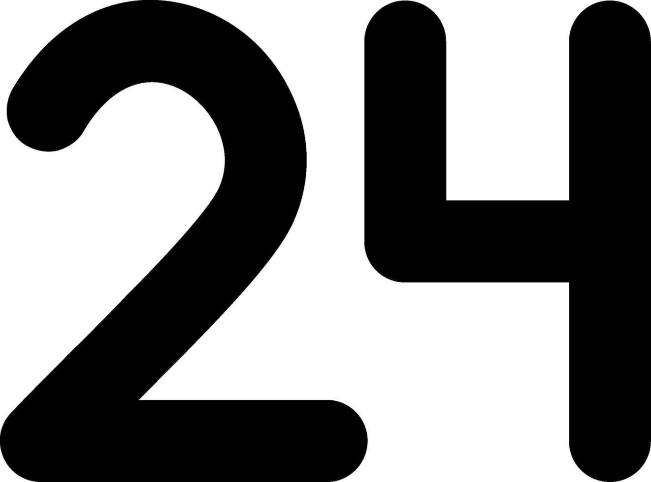 Twenty four Glyph Icon vector