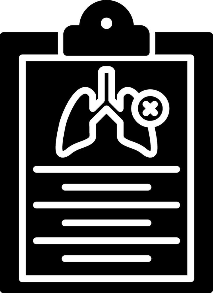 Tuberculosis Patient History Glyph Icon vector