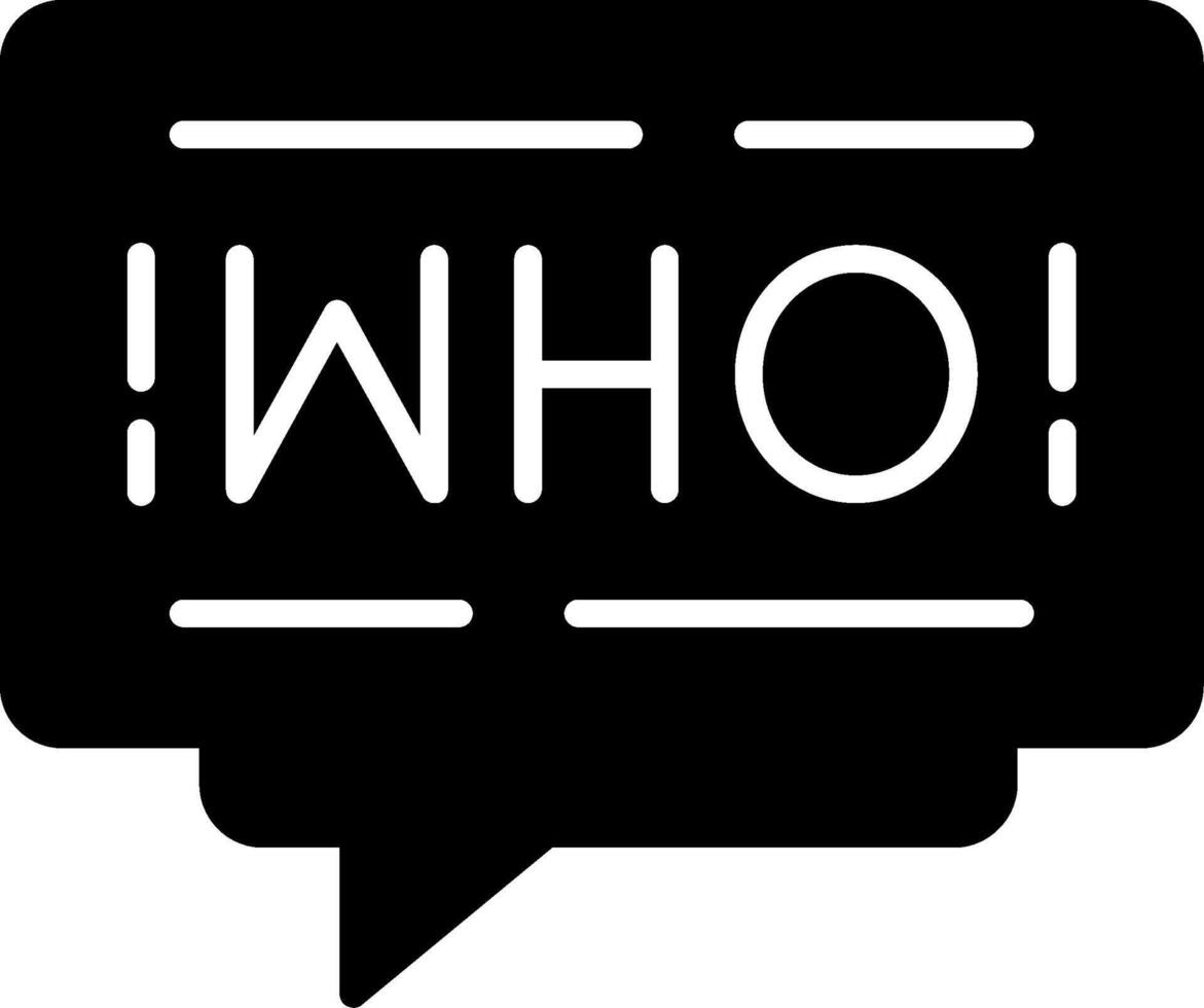 Who Glyph Icon vector