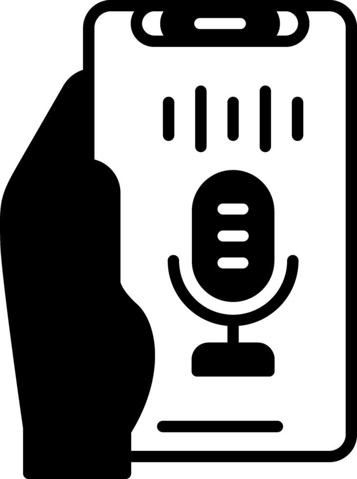 Recording Glyph Icon vector