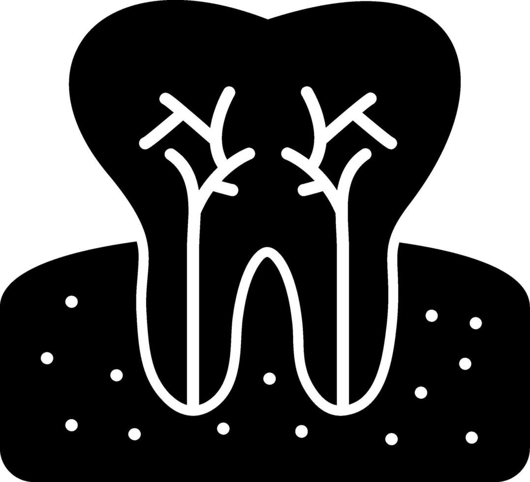 Tooth Glyph Icon vector