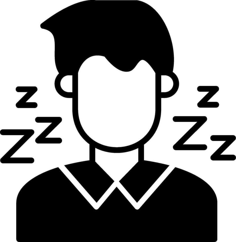 Tiredness Glyph Icon vector