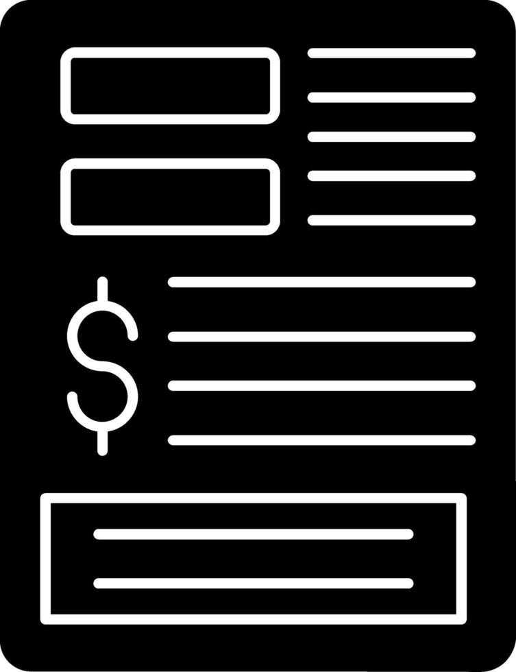 Bills Glyph Icon vector