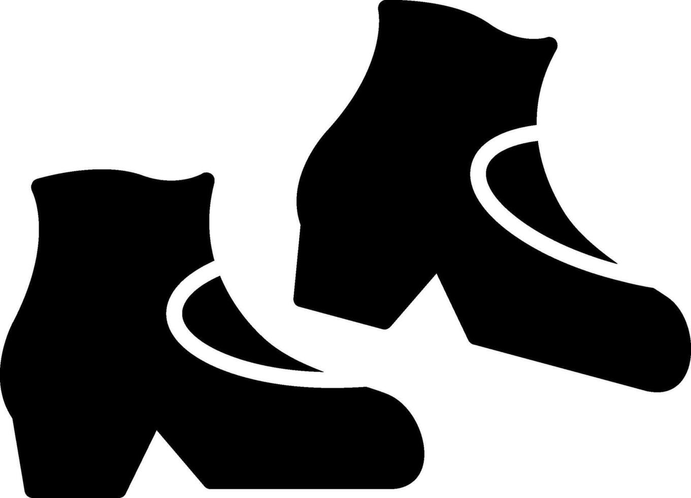 Tap Boots Glyph Icon vector