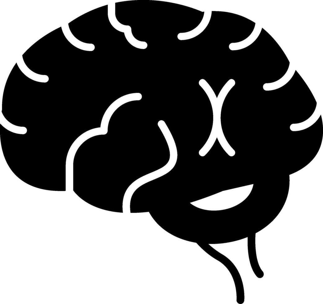 Brain Glyph Icon vector