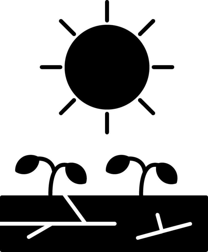 Desertification Glyph Icon vector