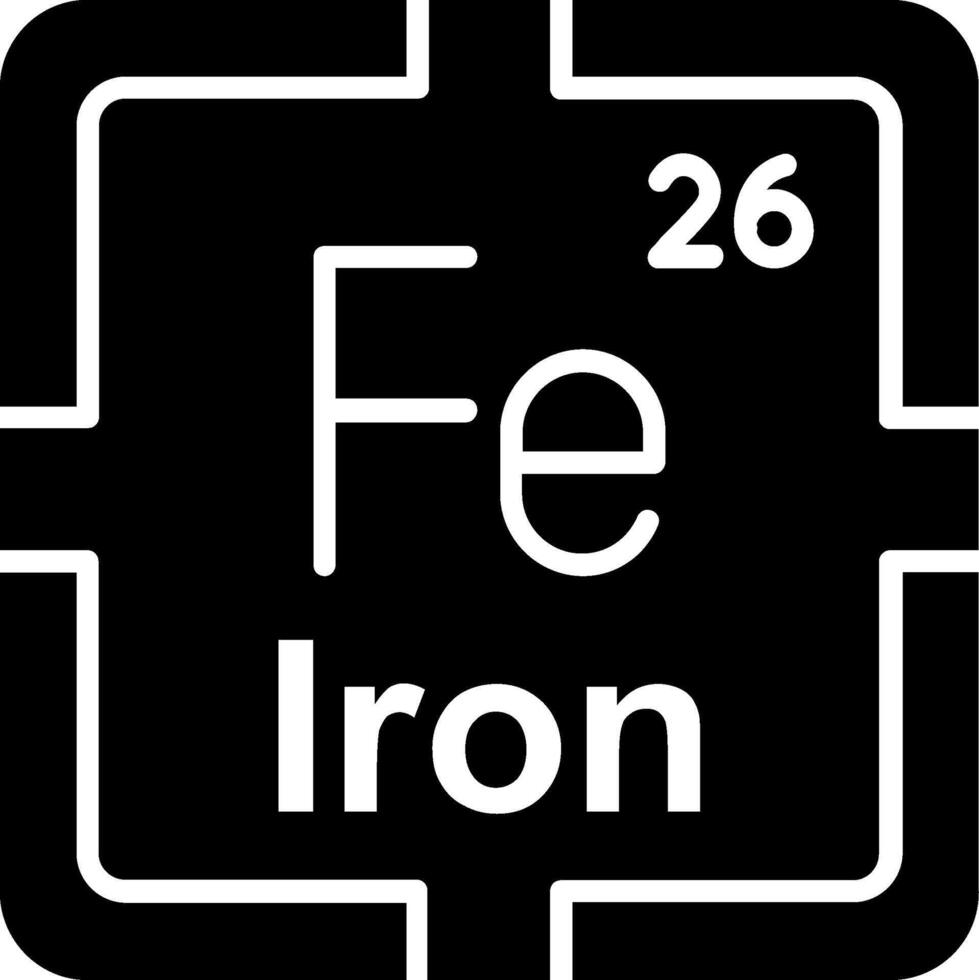 Iron Glyph Icon vector