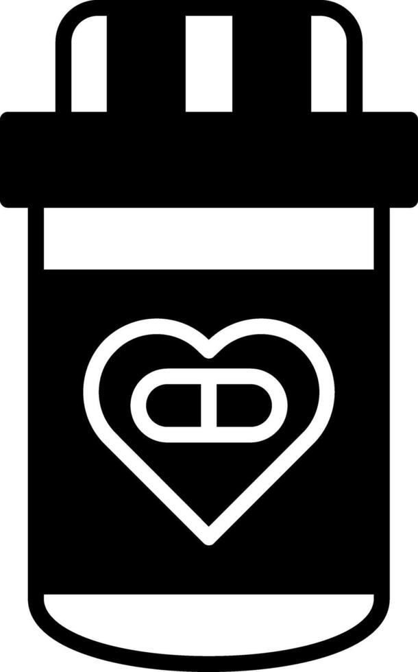 Heart Medicine Glyph Icon vector