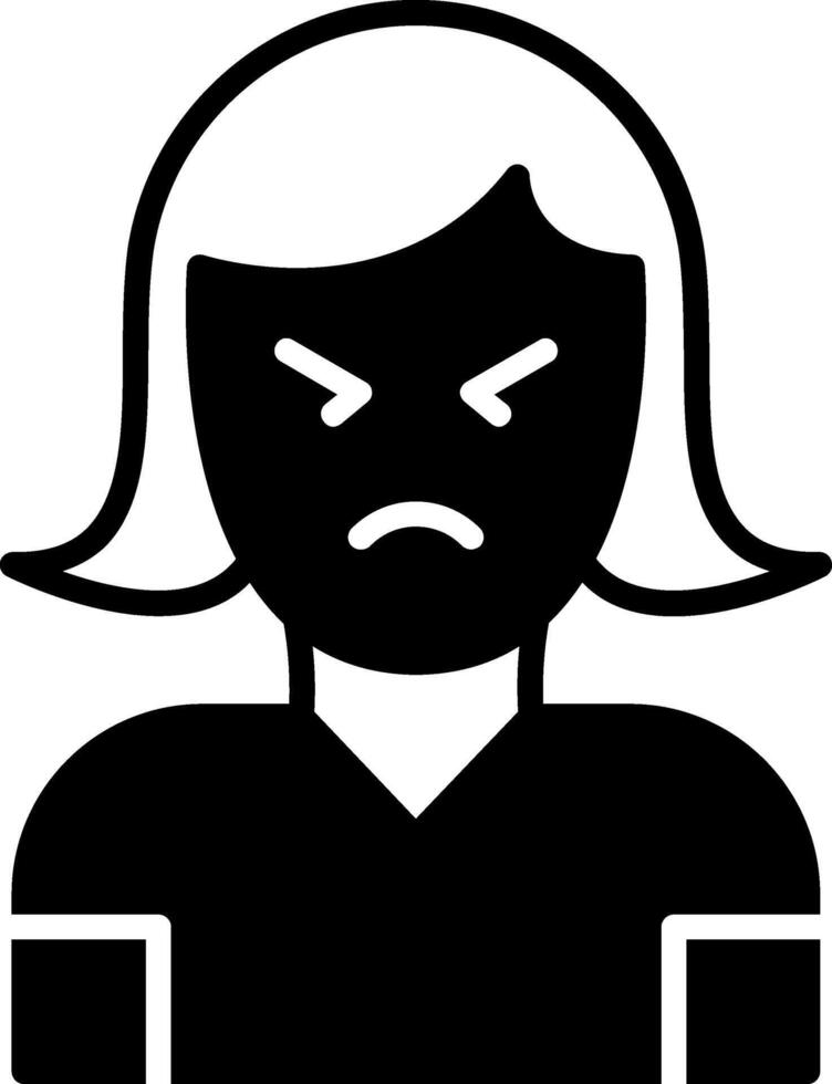 Anger Glyph Icon vector