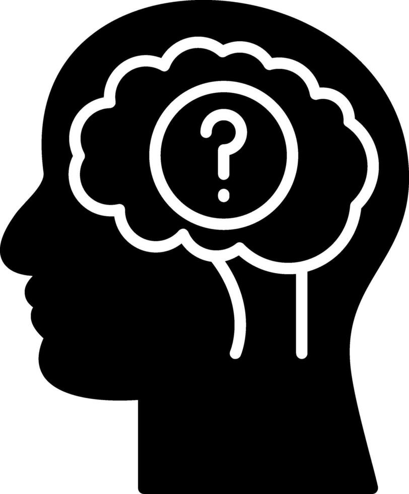 Alzheimer Glyph Icon vector
