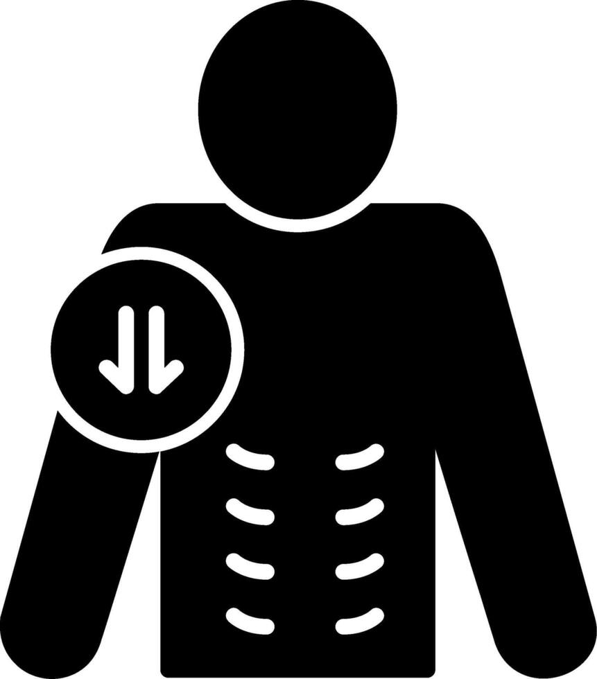 Weight Loss Glyph Icon vector
