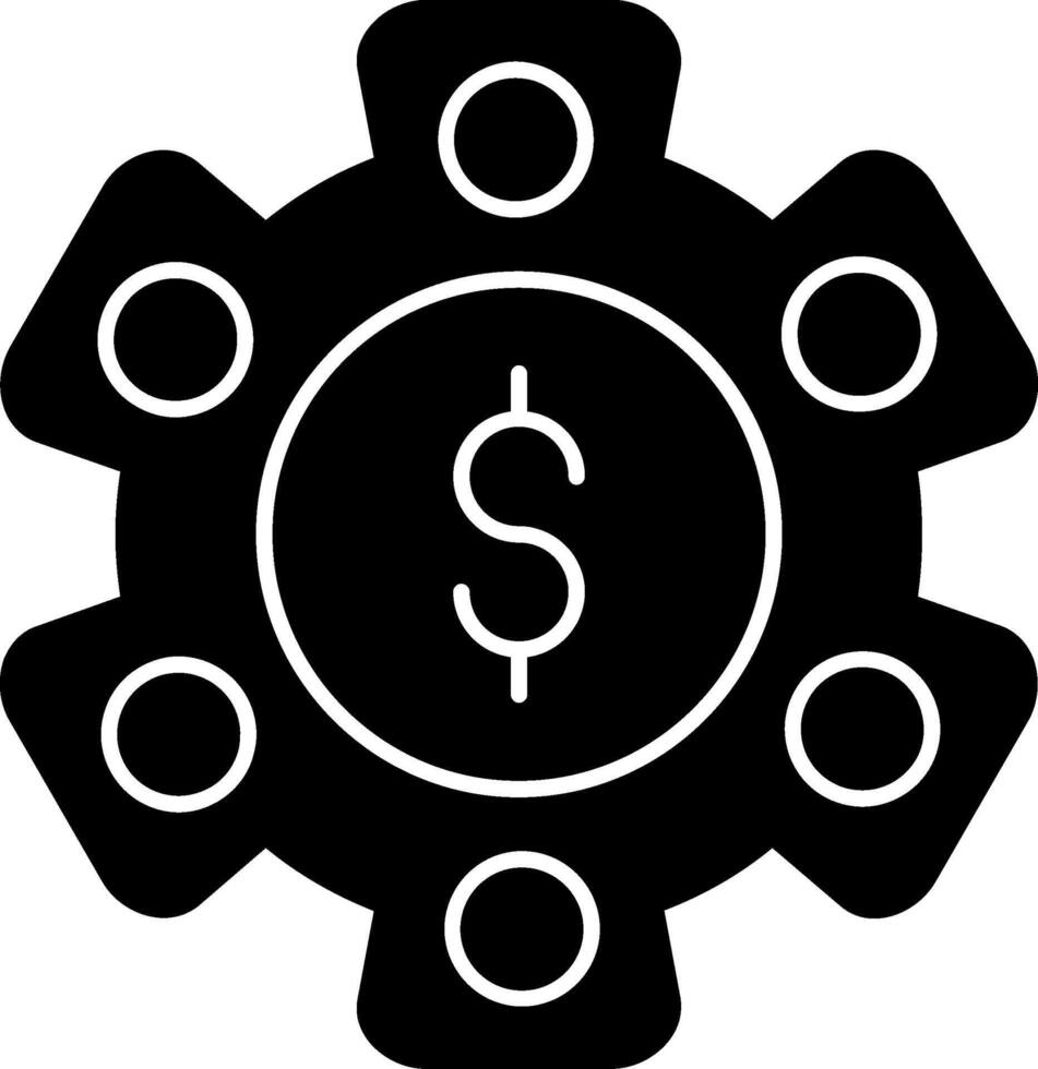 Asset Management Glyph Icon vector