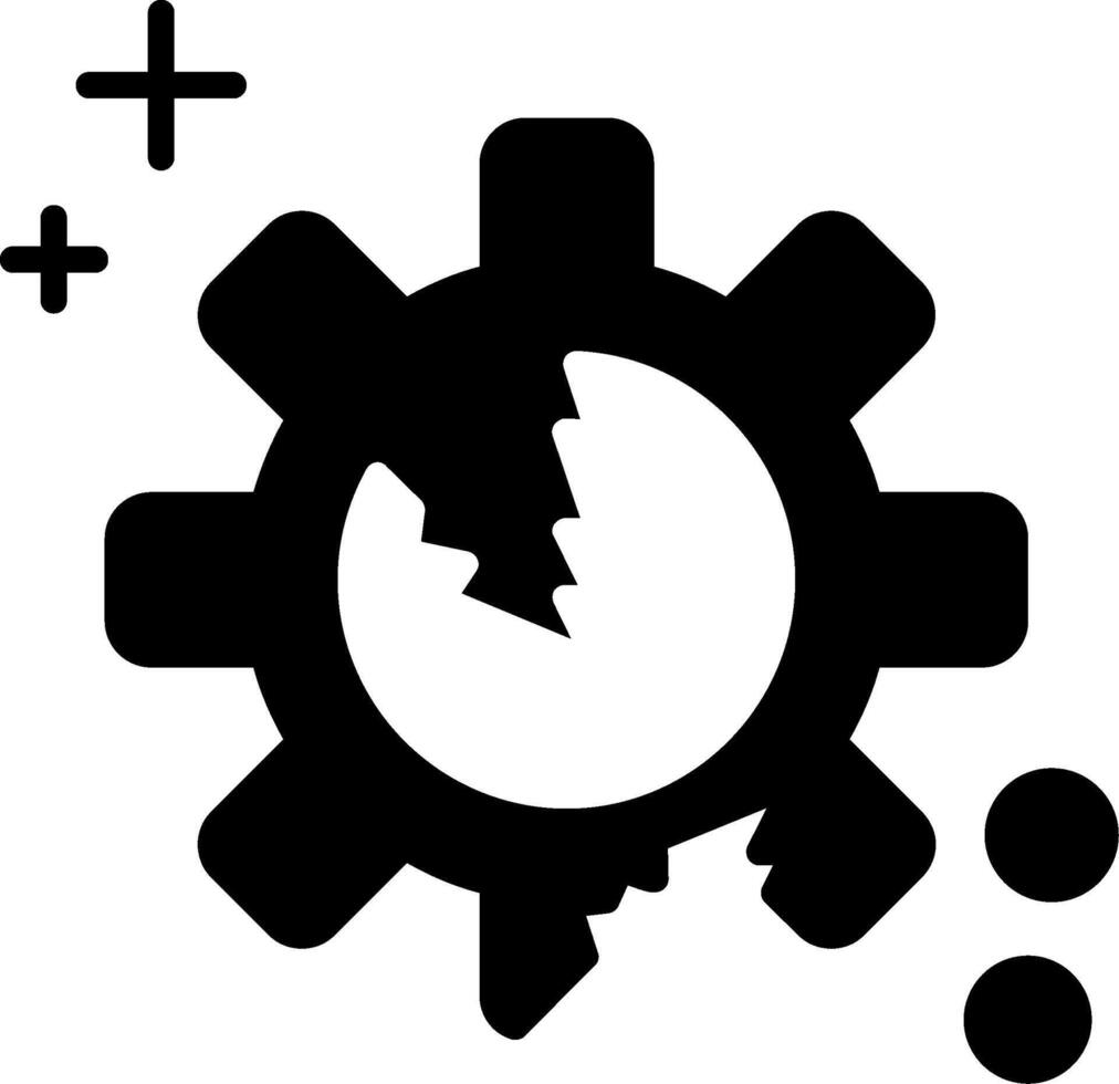 Disruption Glyph Icon vector
