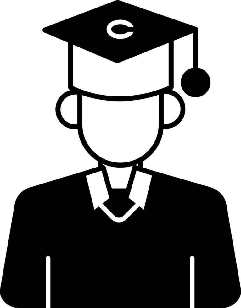 Graduate Glyph Icon vector