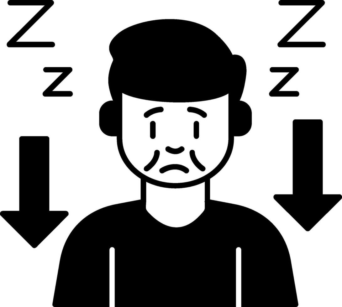 Tiredness Glyph Icon vector