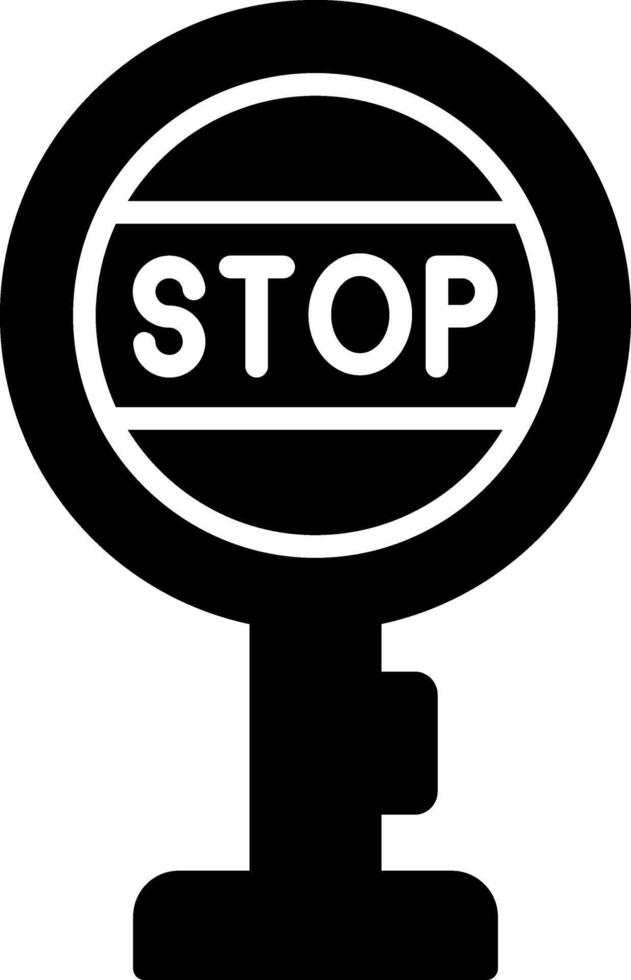 Stop Sign Board Glyph Icon vector