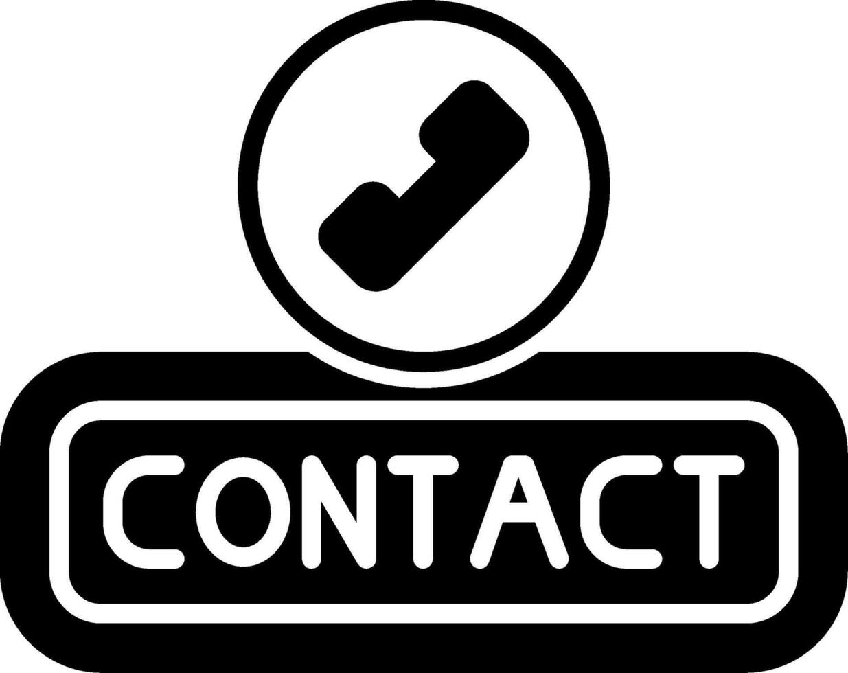 Contact Glyph Icon vector