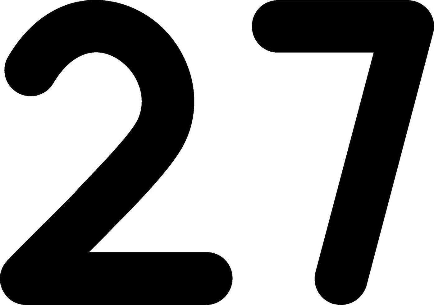Twenty seven Glyph Icon vector