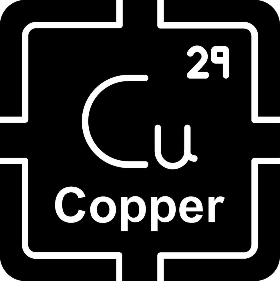 Copper Glyph Icon vector