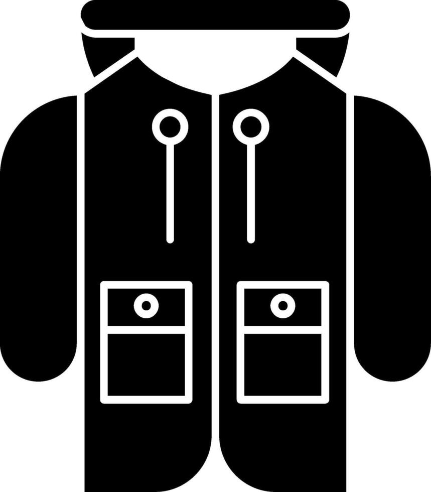 Rain Coat Glyph Icon vector