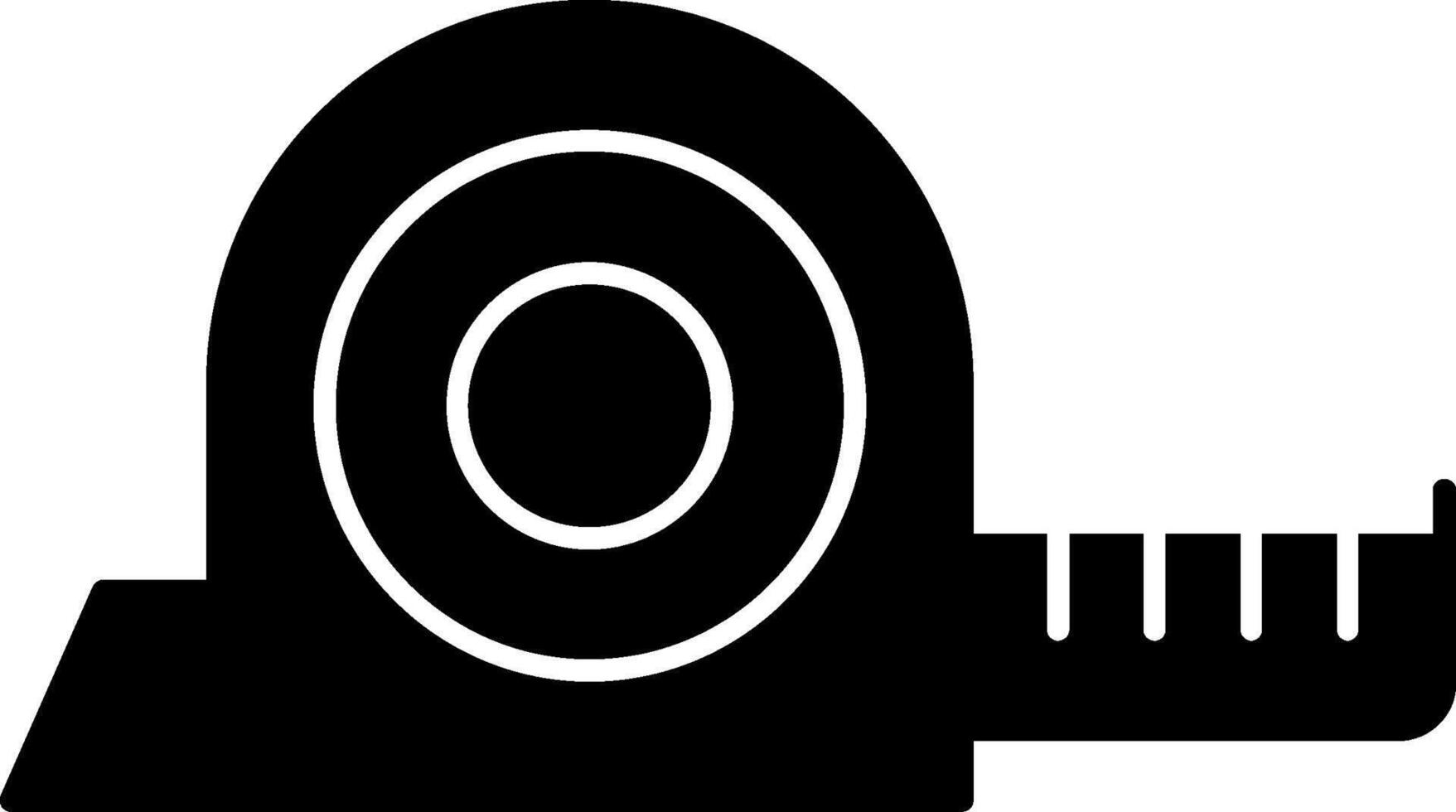Measuring Tape Glyph Icon vector