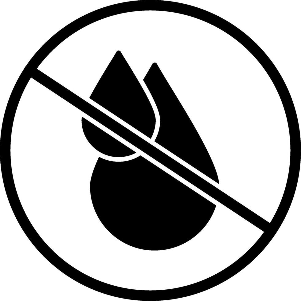 No Potable Glyph Icon vector