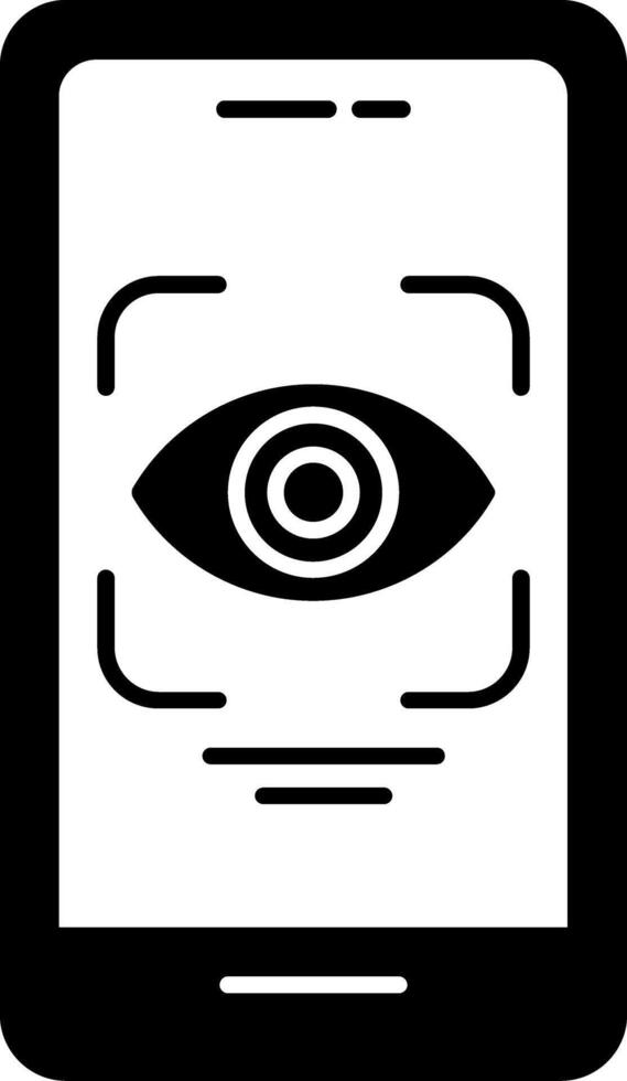 Retina Scanner Glyph Icon vector