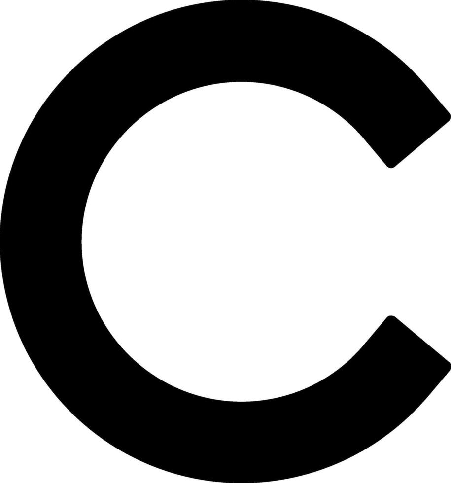 pequeño C icono vector