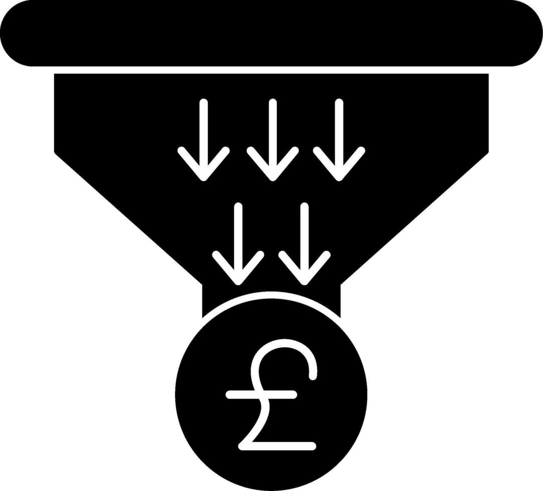 Sales PipeGlyph Glyph Icon vector