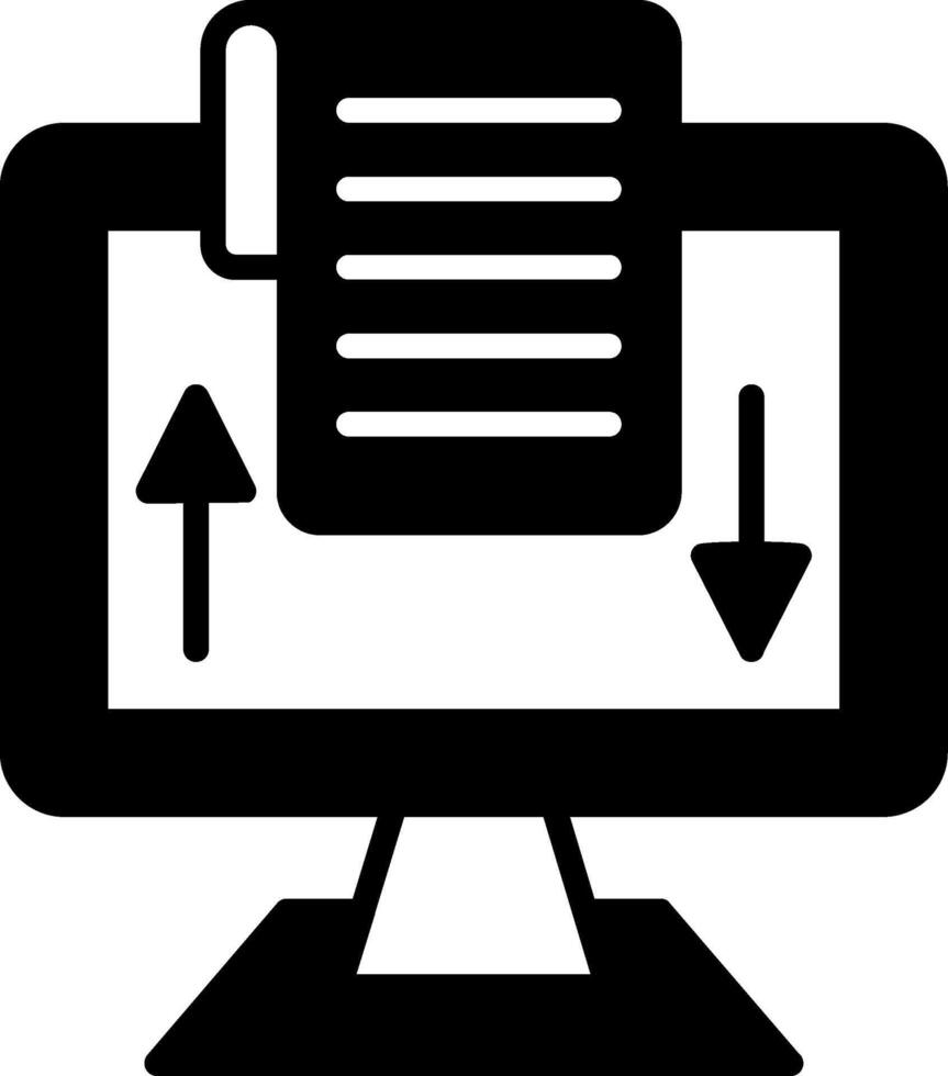 Digitalization Glyph Icon vector