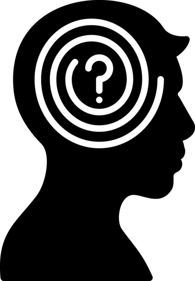 Confusion Glyph Icon vector