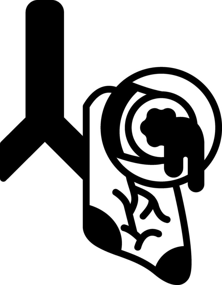 Bronchiectasis Glyph Icon vector
