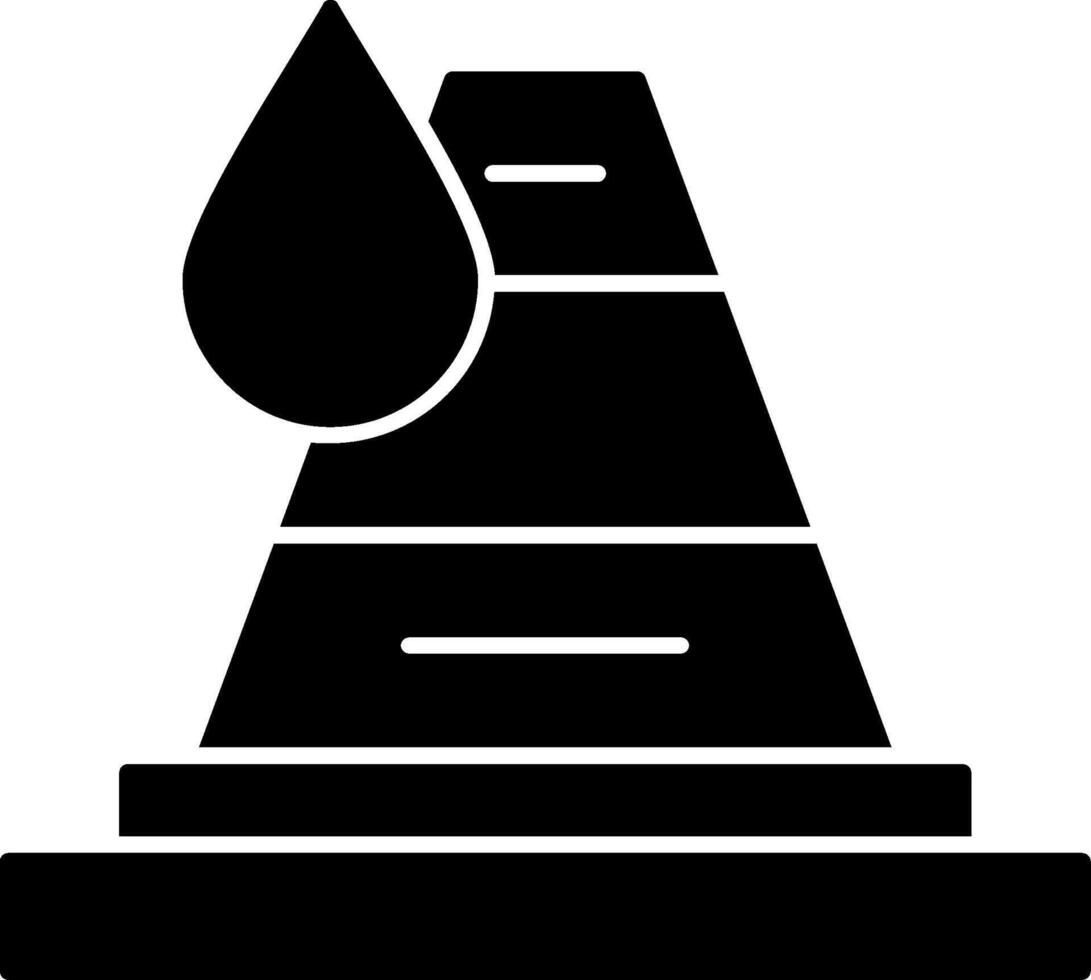 Traffic Cone Glyph Icon vector