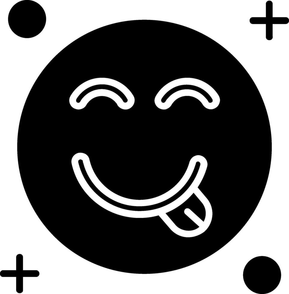 Tongue Glyph Icon vector