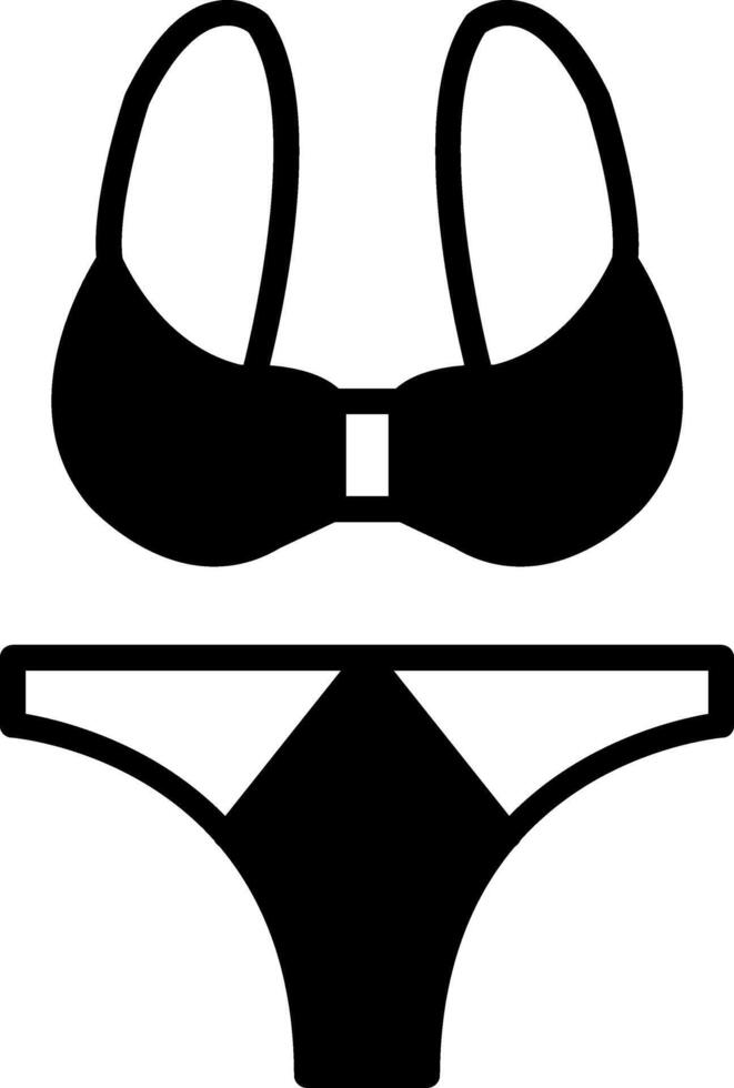 Swimsuit Glyph Icon vector