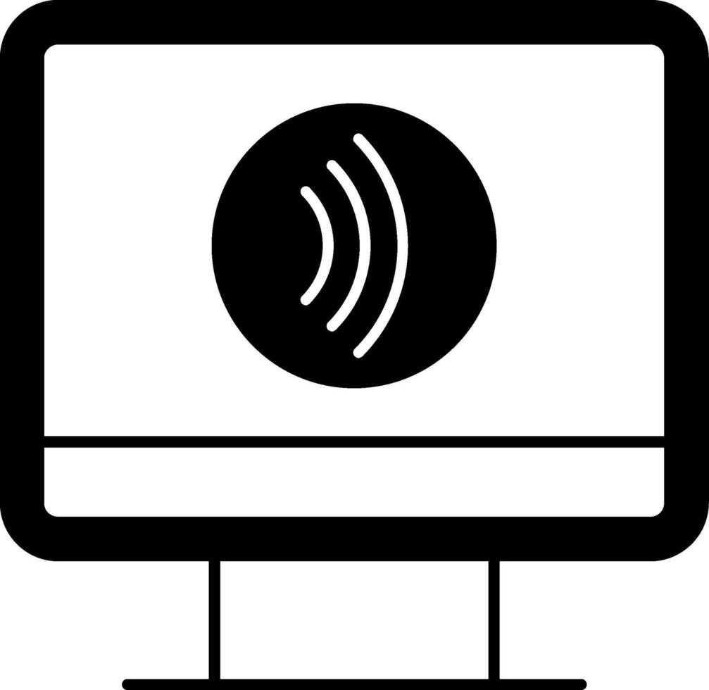Tap To Pay Glyph Icon vector