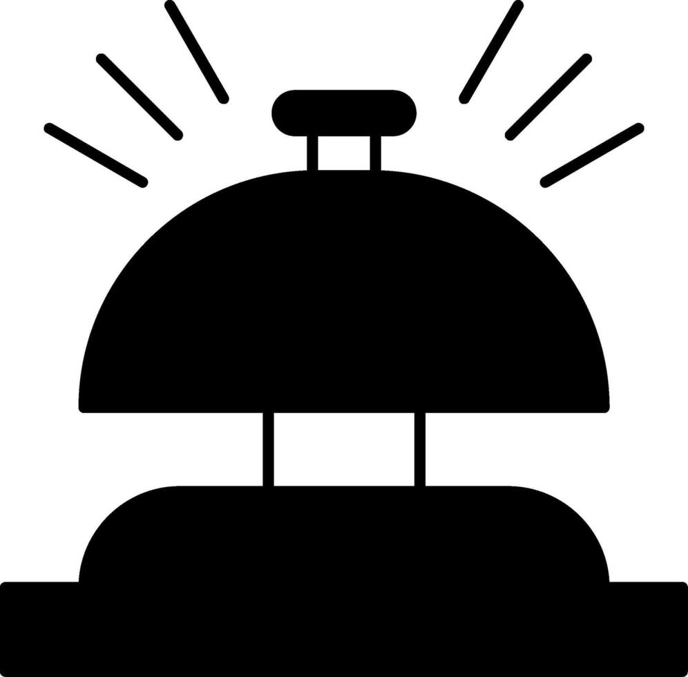 Desk Bell Glyph Icon vector