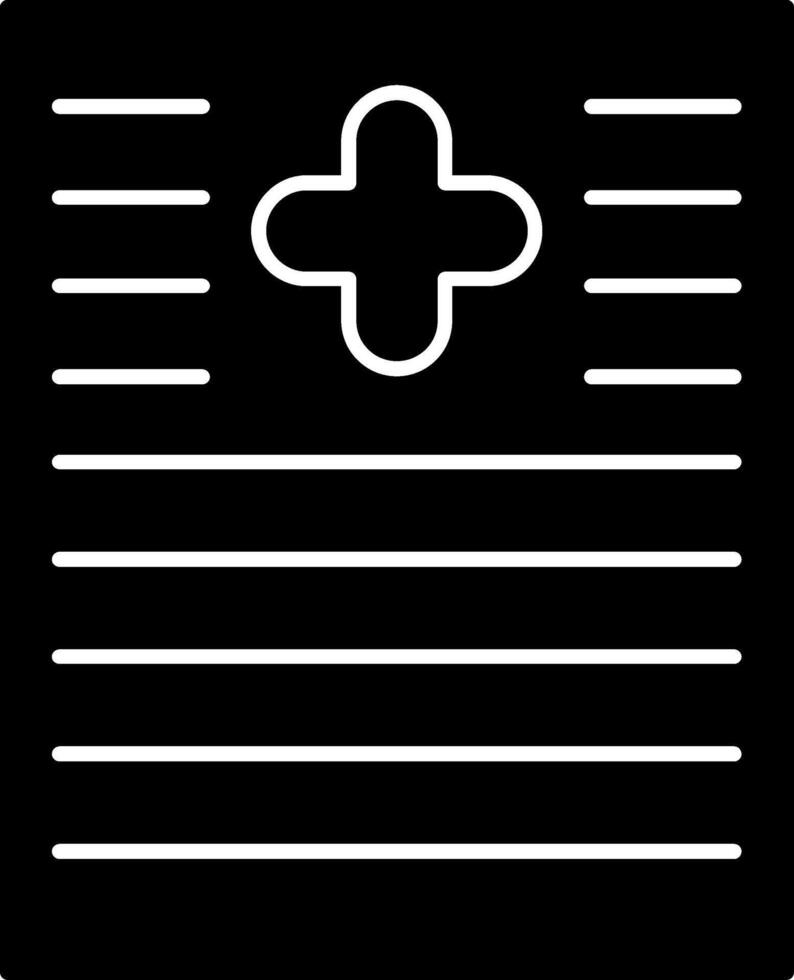 Medical Report Glyph Icon vector