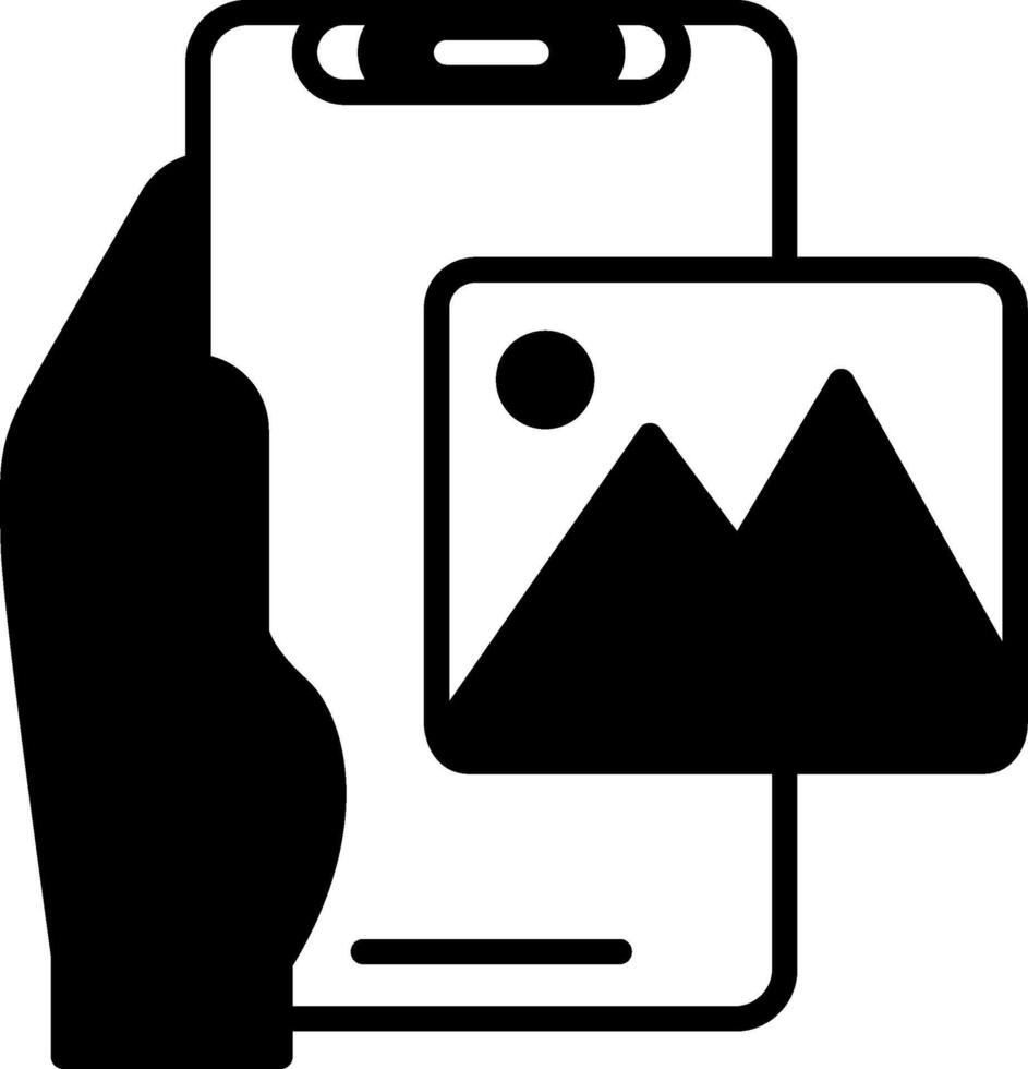 Gallery Glyph Icon vector