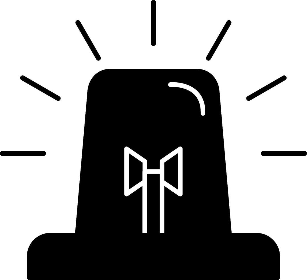 Siren Glyph Icon vector
