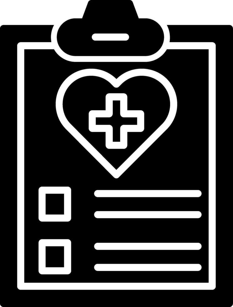 Health Checkup Glyph Icon vector