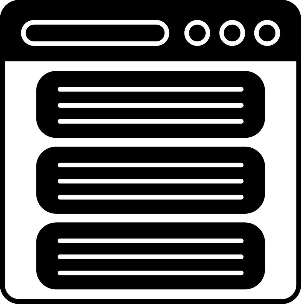 Webpage Glyph Icon vector
