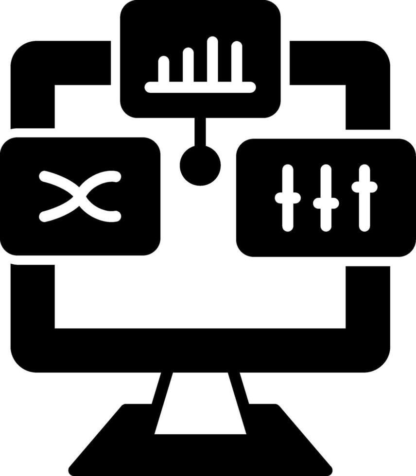 Analysis Glyph Icon vector