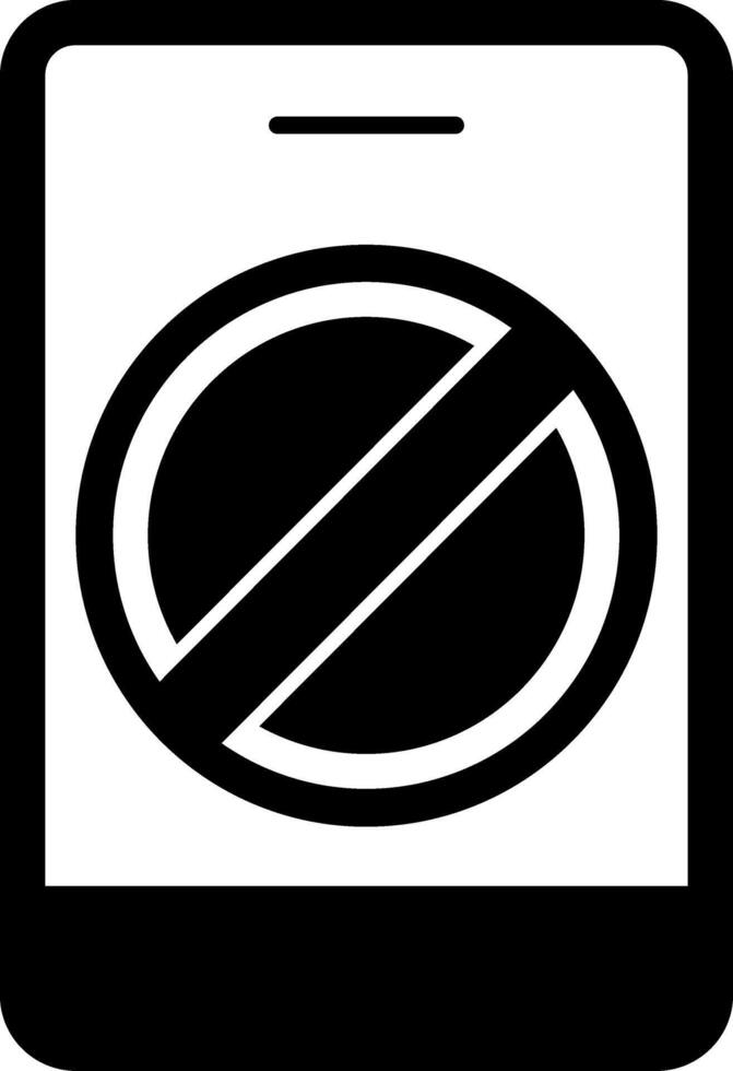 Block Contact Glyph Icon vector