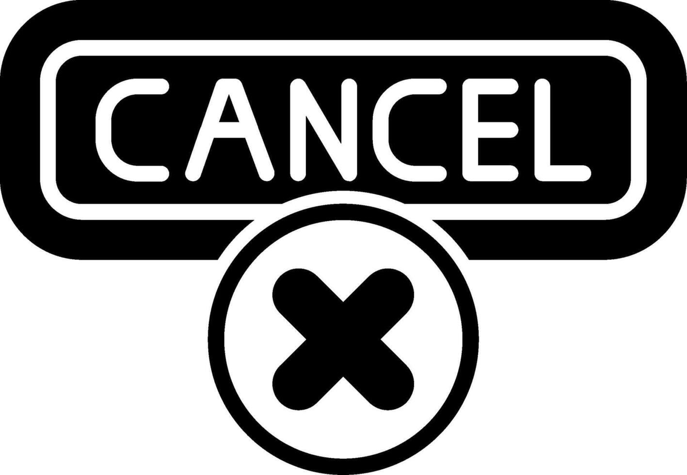 Cancel Glyph Icon vector