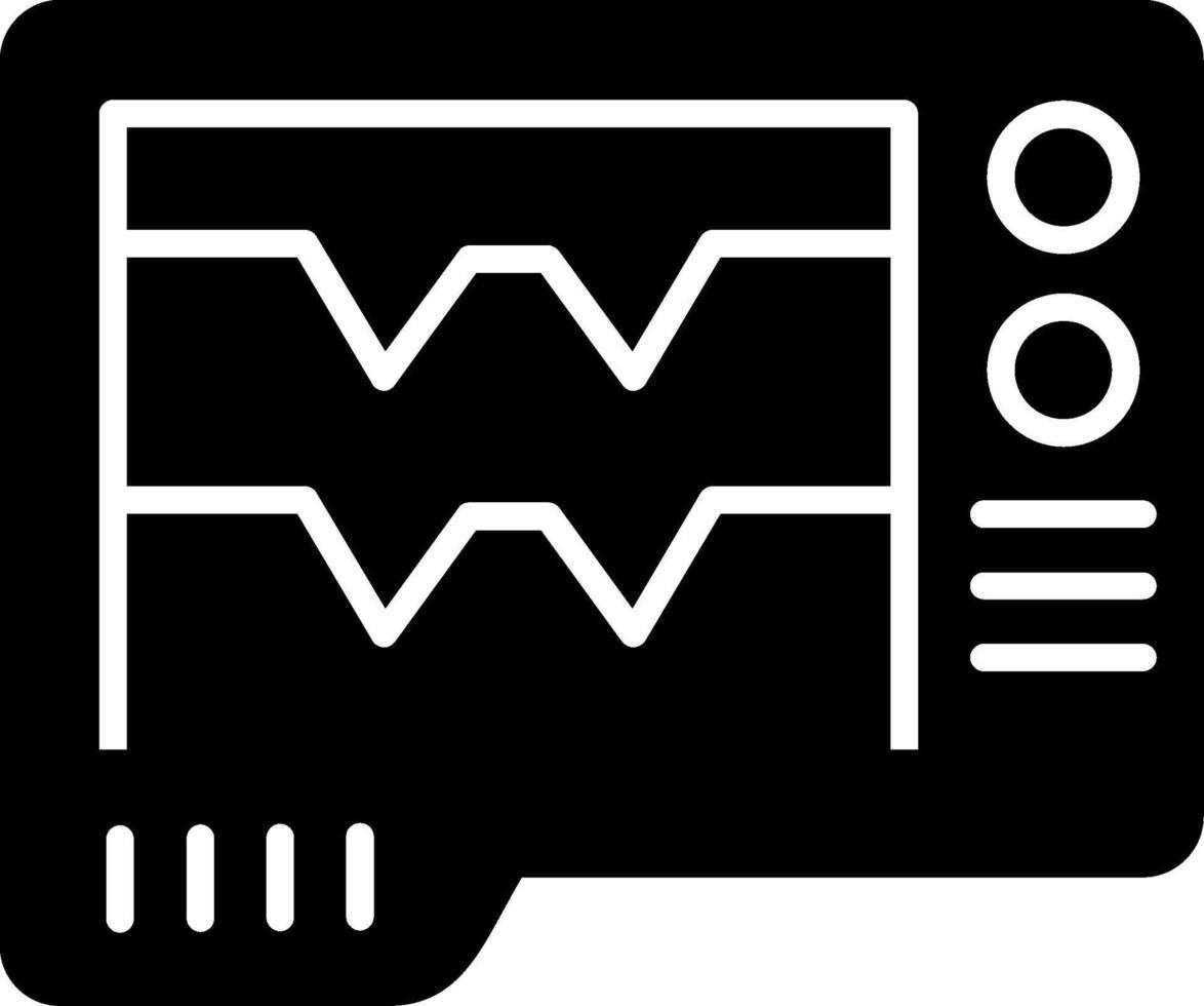 Ecg Glyph Icon vector